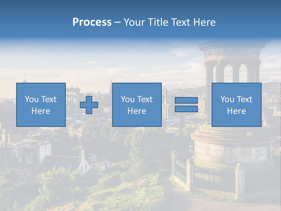 A View Of A City From A Hill PowerPoint Template