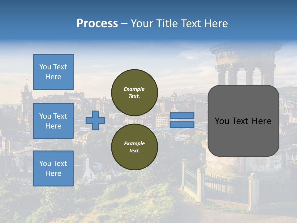 A View Of A City From A Hill PowerPoint Template