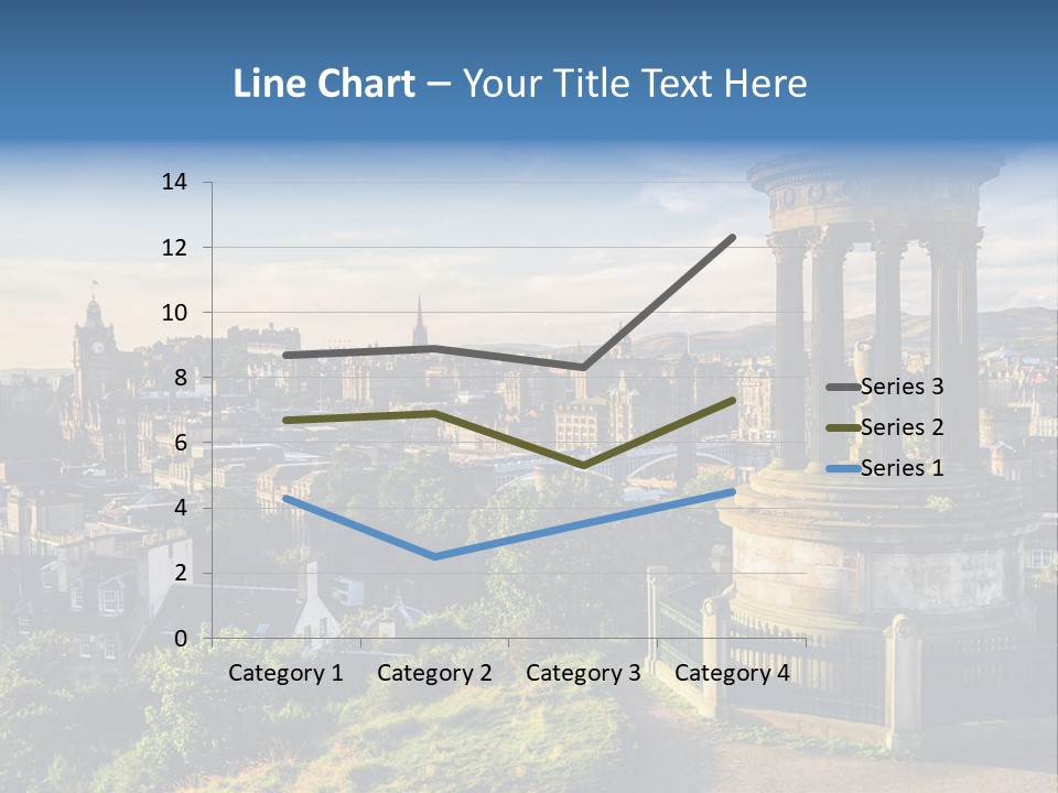 A View Of A City From A Hill PowerPoint Template