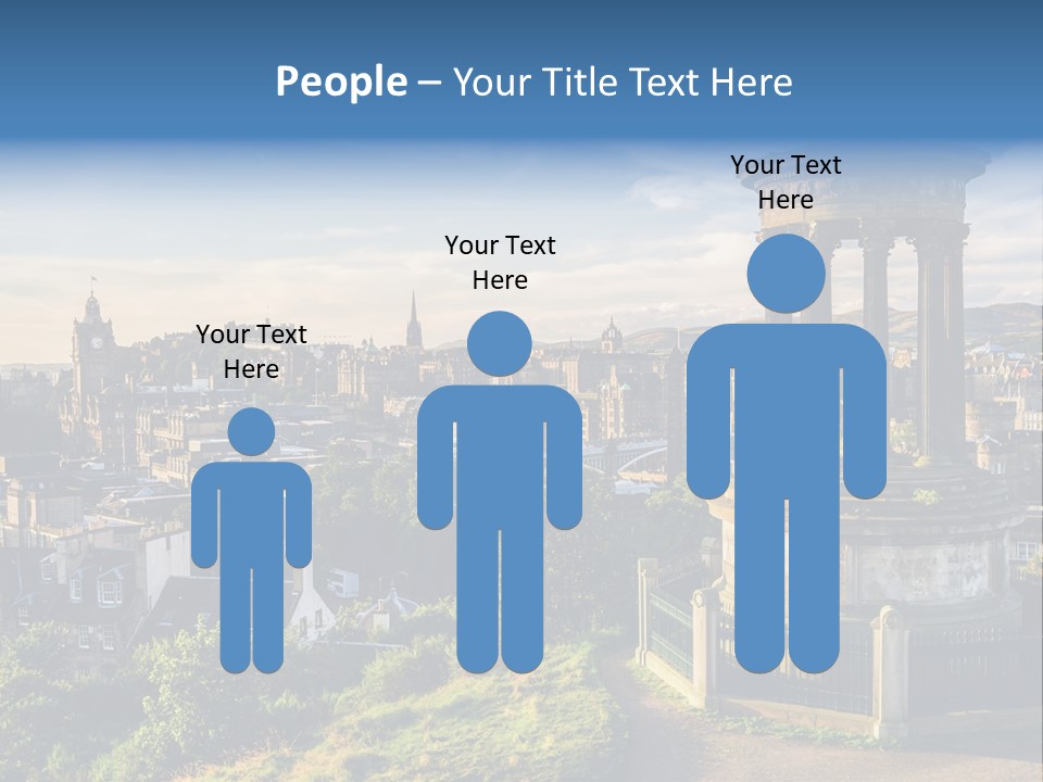 A View Of A City From A Hill PowerPoint Template