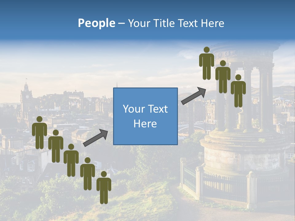 A View Of A City From A Hill PowerPoint Template