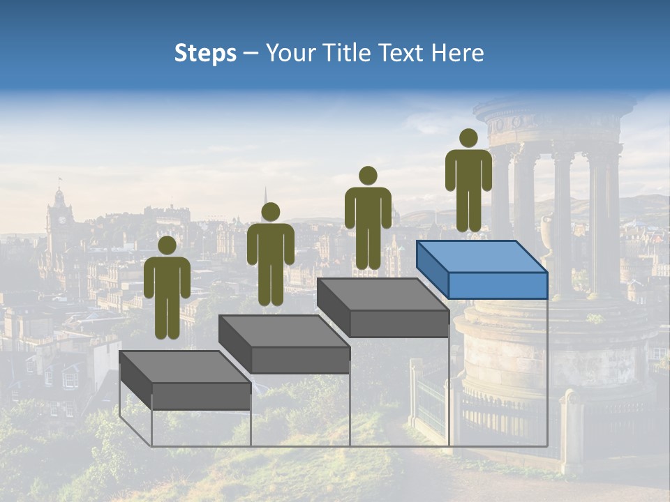 A View Of A City From A Hill PowerPoint Template