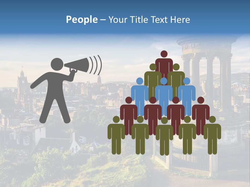 A View Of A City From A Hill PowerPoint Template