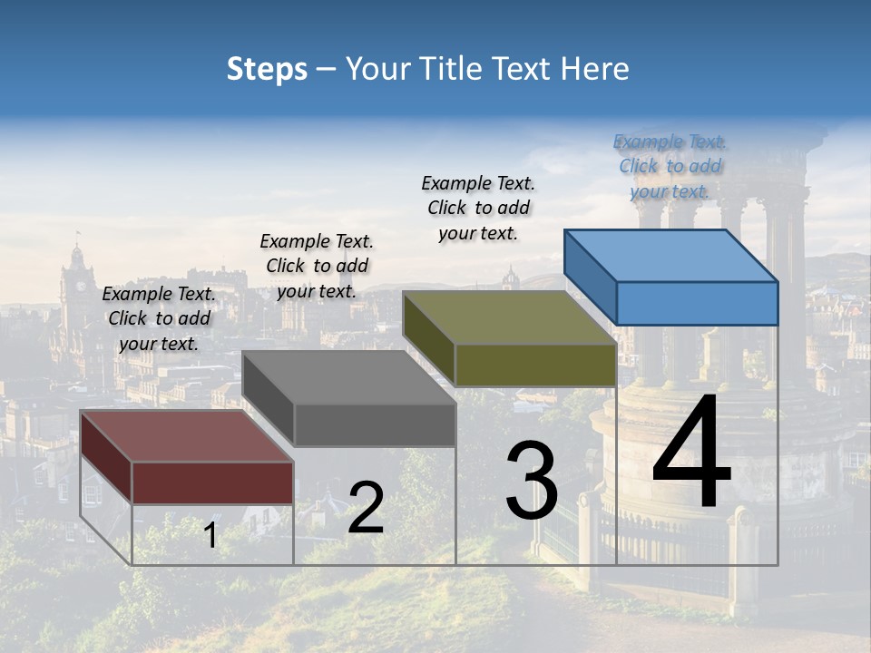 A View Of A City From A Hill PowerPoint Template