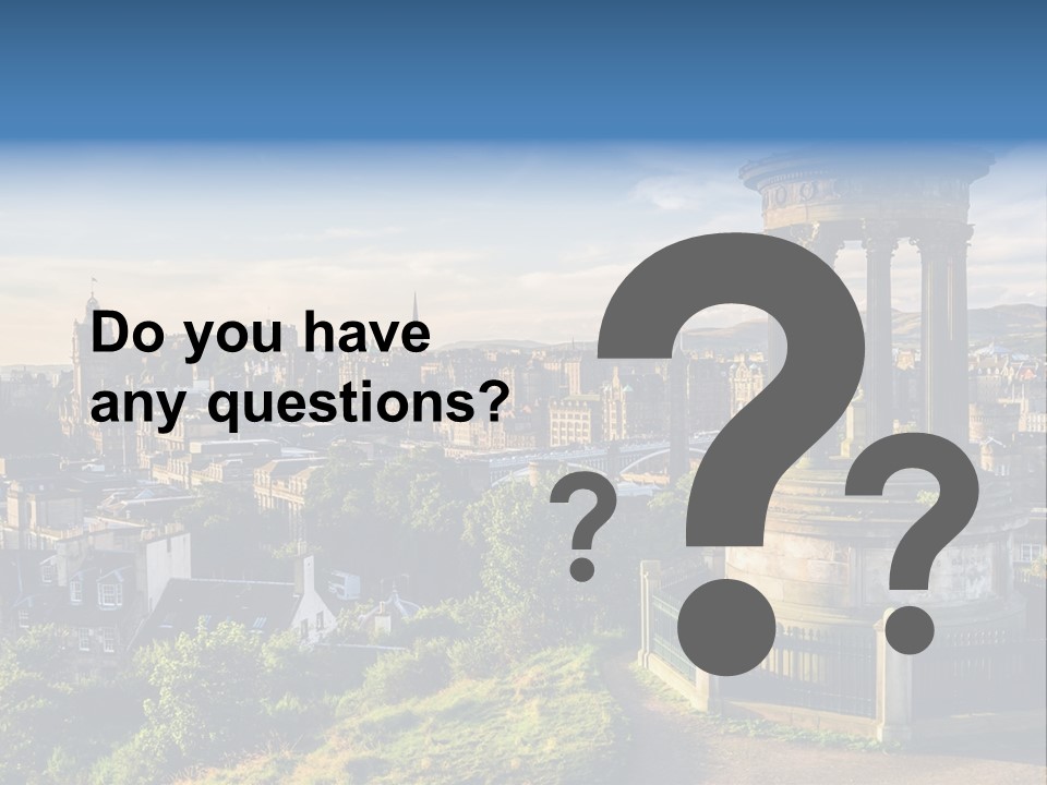 A View Of A City From A Hill PowerPoint Template