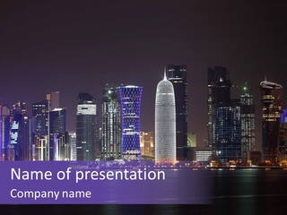 Corniche Dafna Evening PowerPoint Template