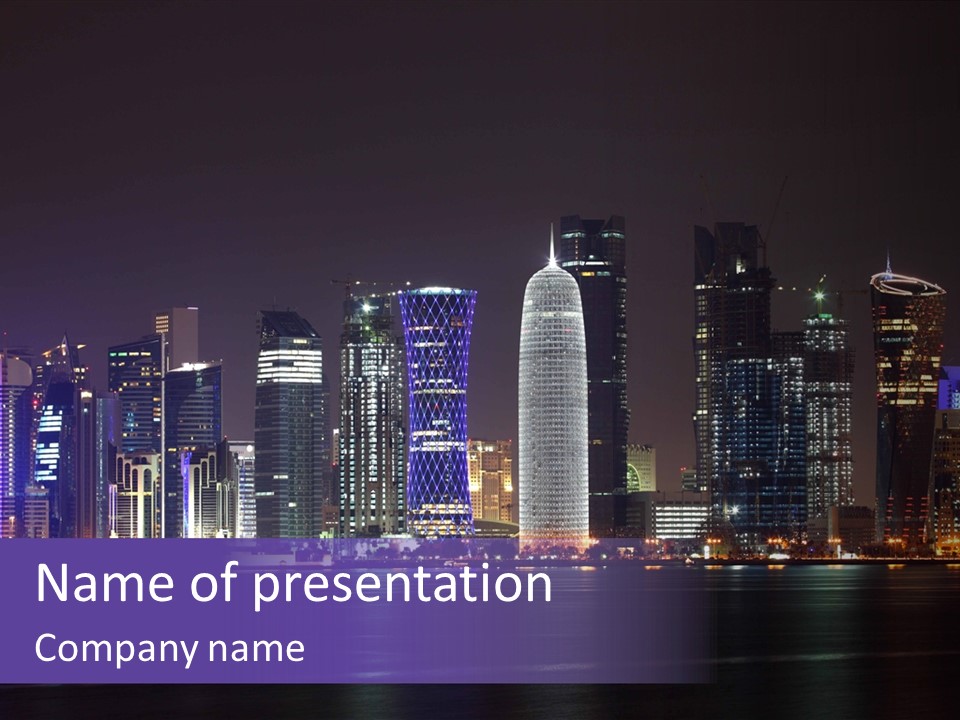 Corniche Dafna Evening PowerPoint Template