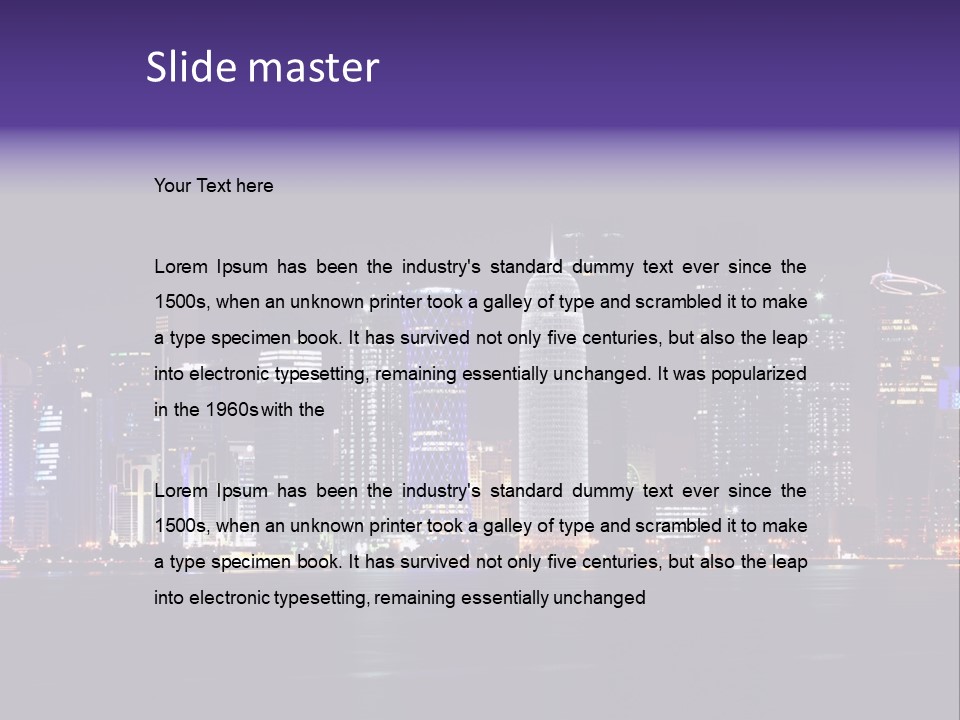 Corniche Dafna Evening PowerPoint Template