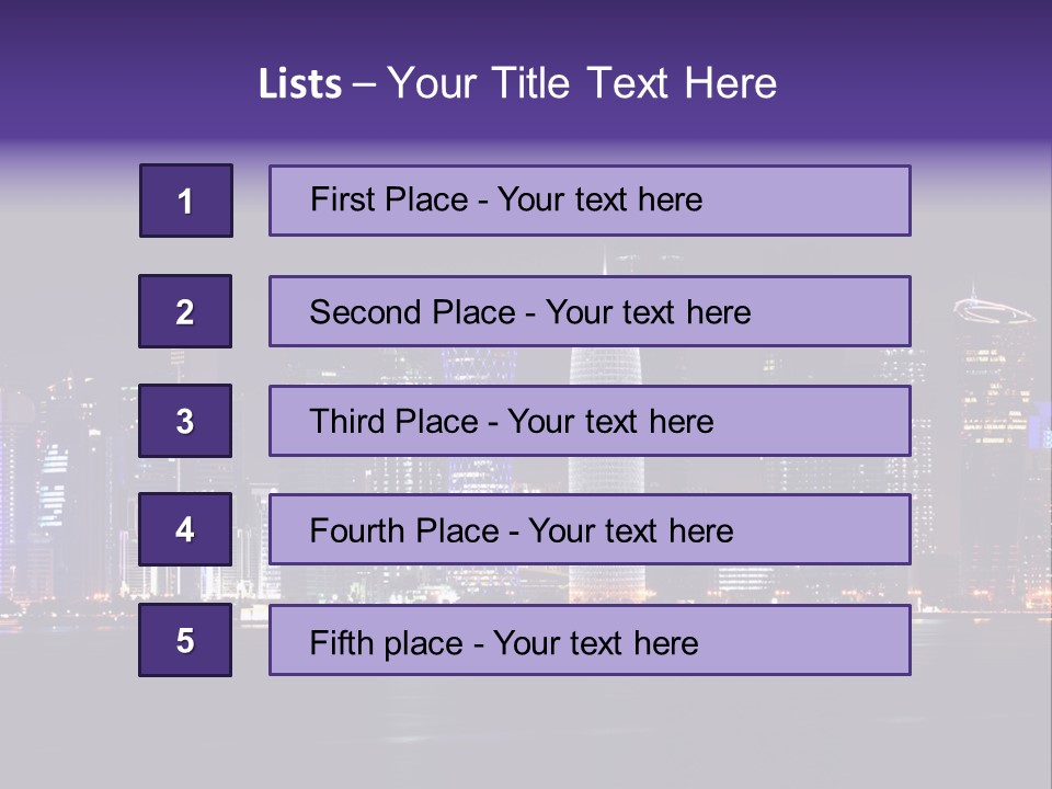 Corniche Dafna Evening PowerPoint Template