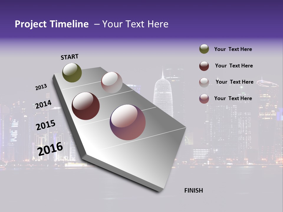 Corniche Dafna Evening PowerPoint Template