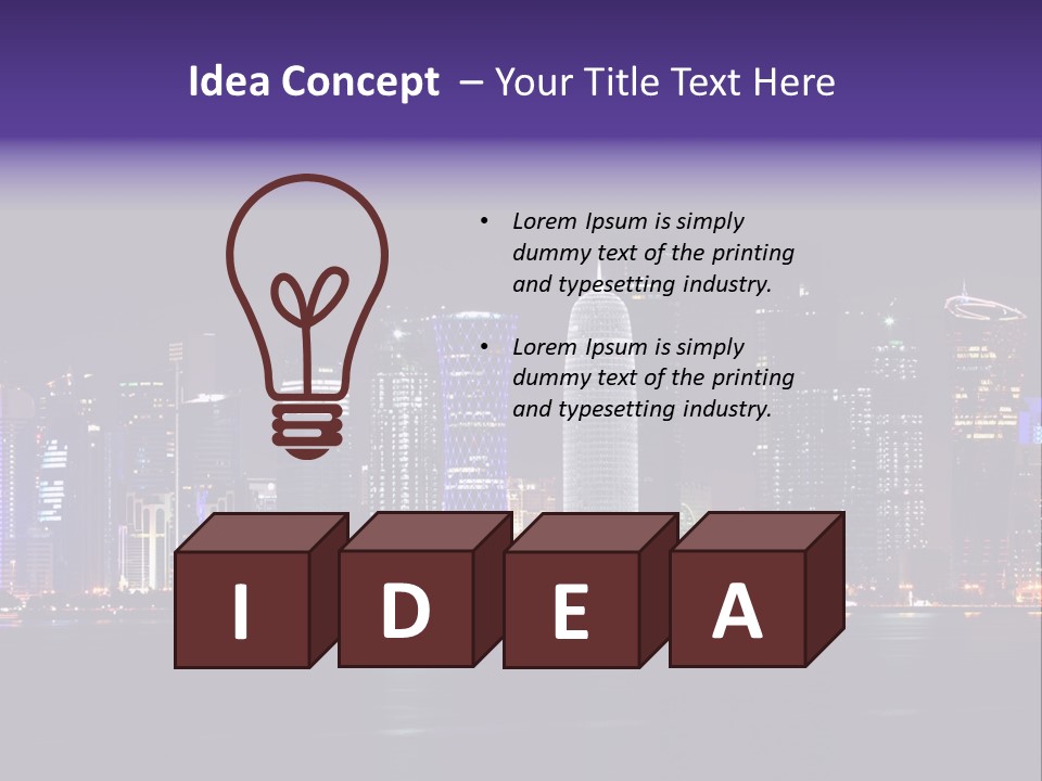 Corniche Dafna Evening PowerPoint Template