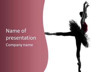 People Tutu Girl PowerPoint Template