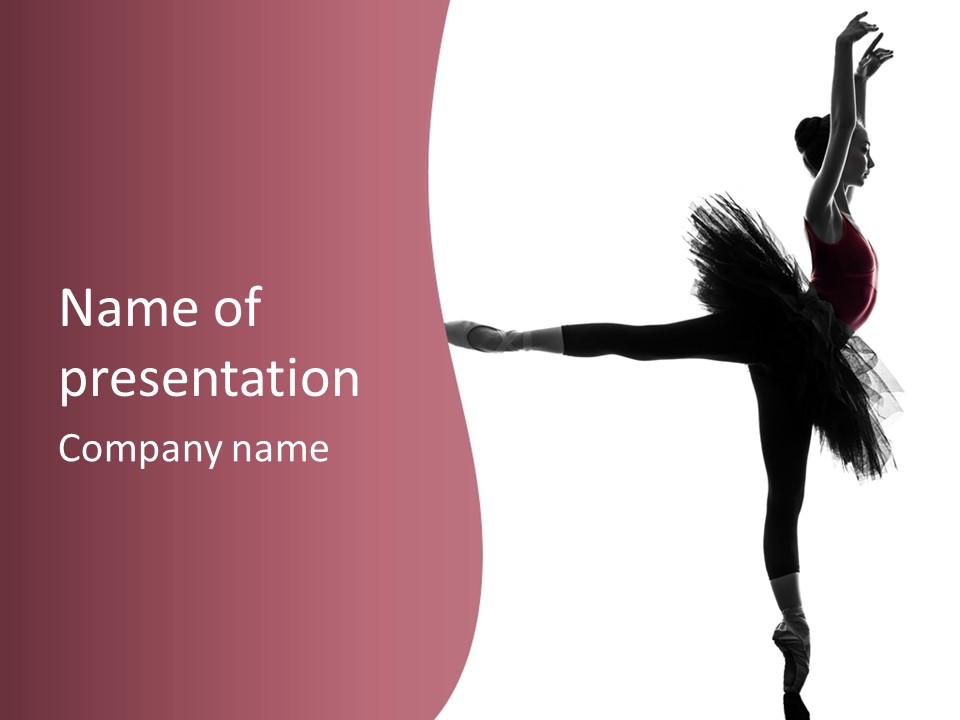 People Tutu Girl PowerPoint Template