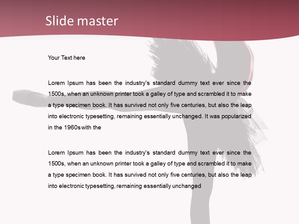 People Tutu Girl PowerPoint Template