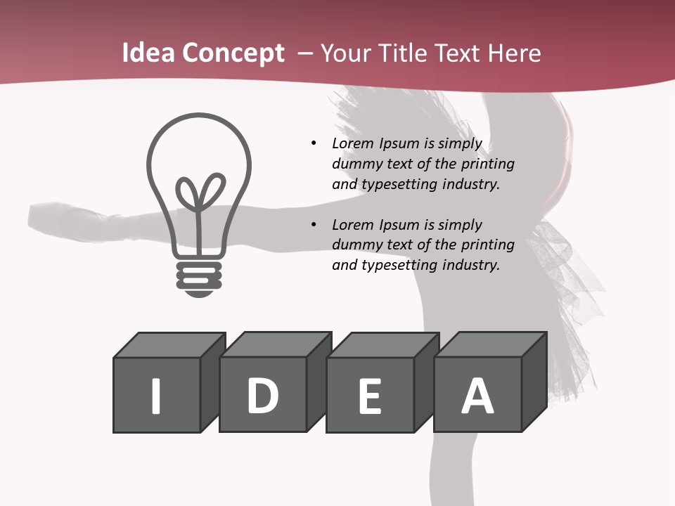 People Tutu Girl PowerPoint Template