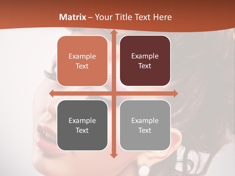 A Beautiful Woman With Makeup On Her Face Powerpoint Template PowerPoint Template