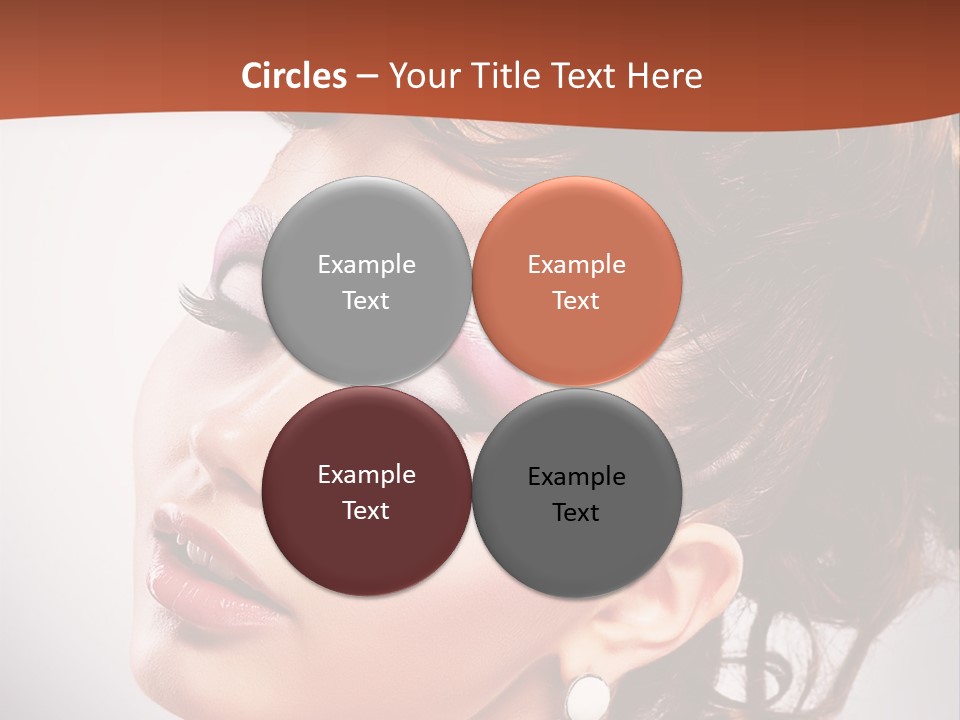 A Beautiful Woman With Makeup On Her Face Powerpoint Template PowerPoint Template