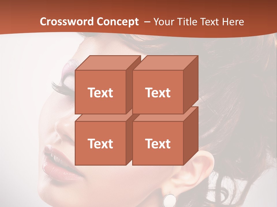 A Beautiful Woman With Makeup On Her Face Powerpoint Template PowerPoint Template