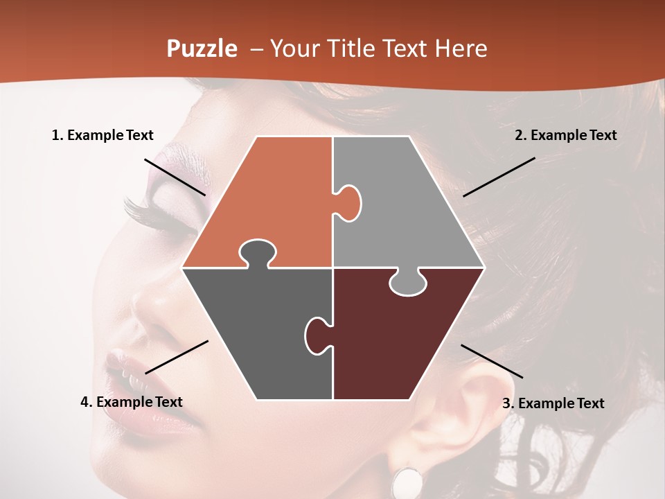 A Beautiful Woman With Makeup On Her Face Powerpoint Template PowerPoint Template