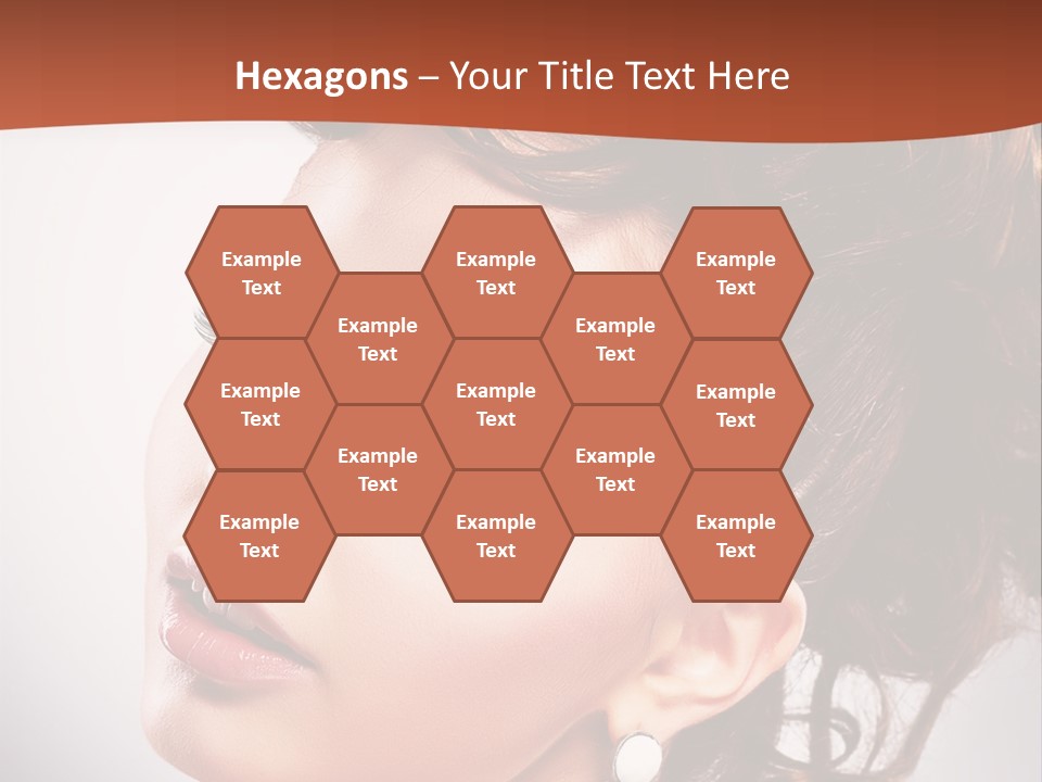 A Beautiful Woman With Makeup On Her Face Powerpoint Template PowerPoint Template