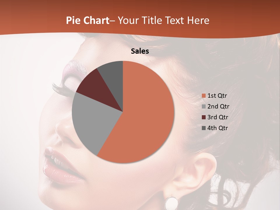 A Beautiful Woman With Makeup On Her Face Powerpoint Template PowerPoint Template