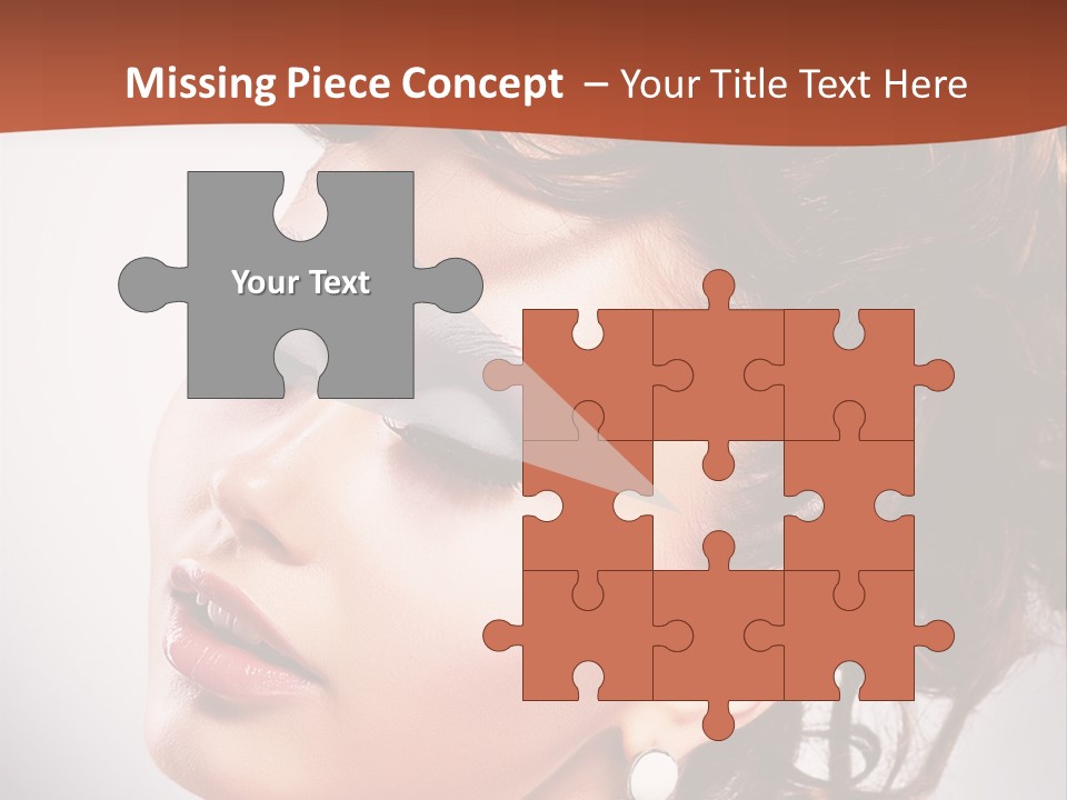 A Beautiful Woman With Makeup On Her Face Powerpoint Template PowerPoint Template