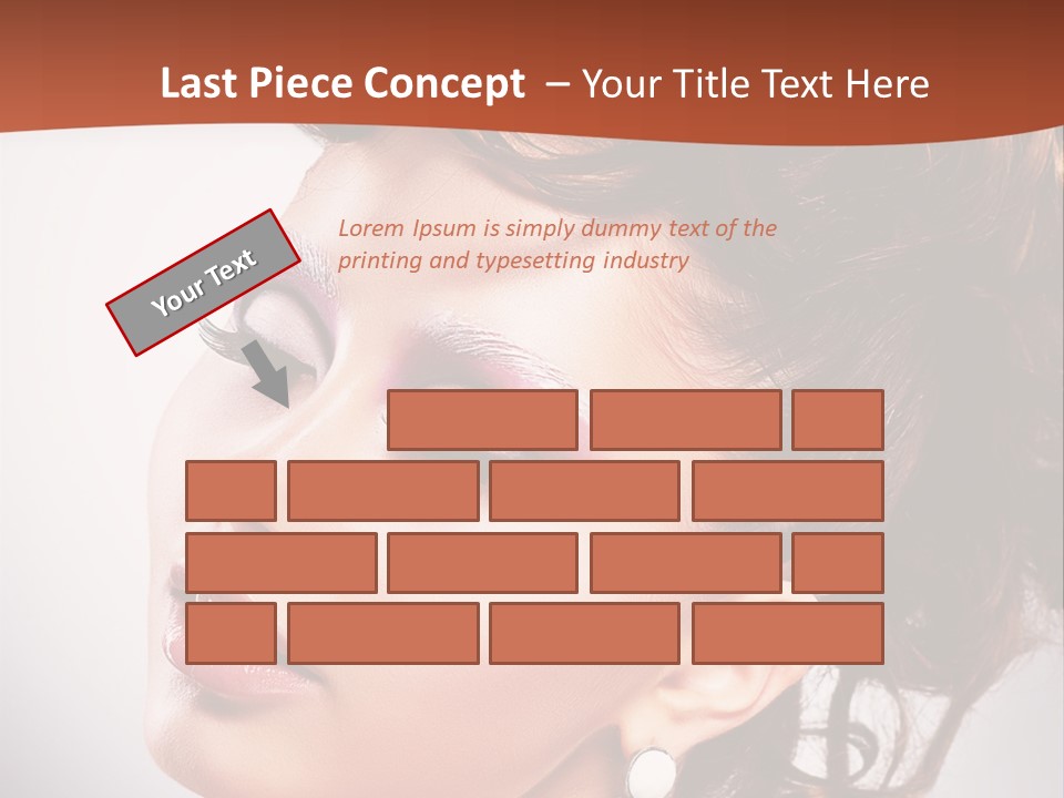 A Beautiful Woman With Makeup On Her Face Powerpoint Template PowerPoint Template