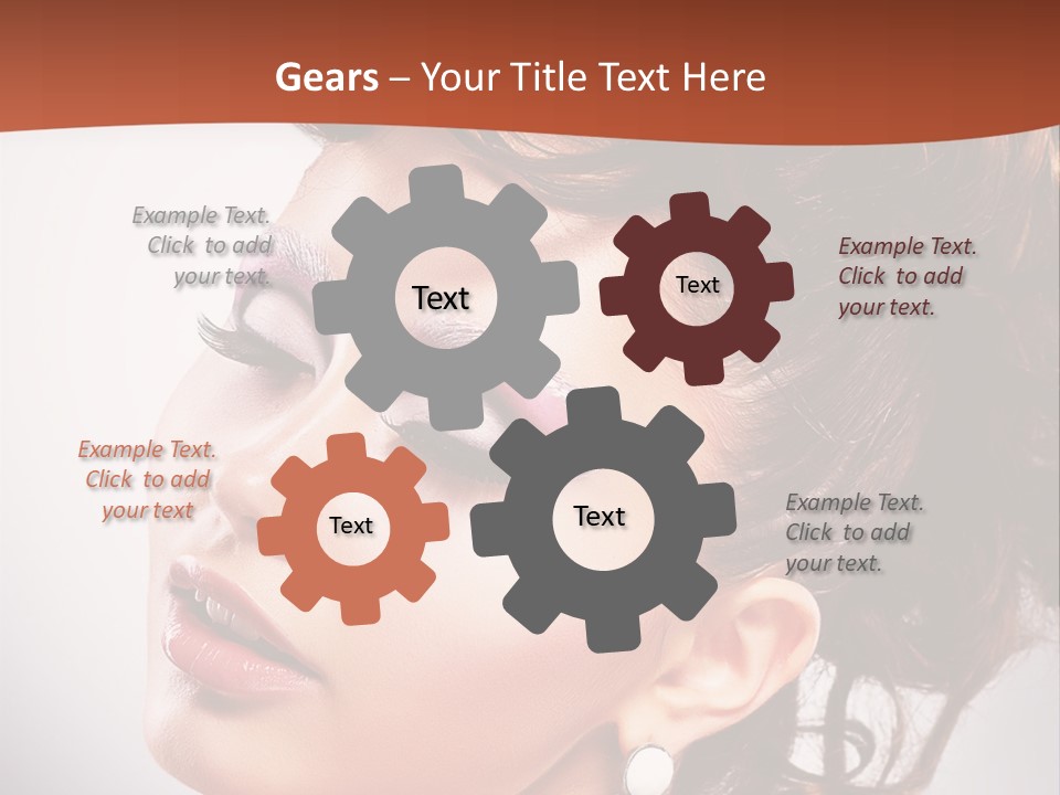 A Beautiful Woman With Makeup On Her Face Powerpoint Template PowerPoint Template