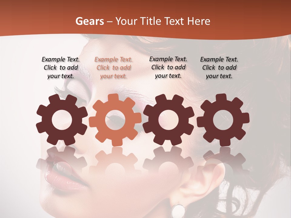 A Beautiful Woman With Makeup On Her Face Powerpoint Template PowerPoint Template