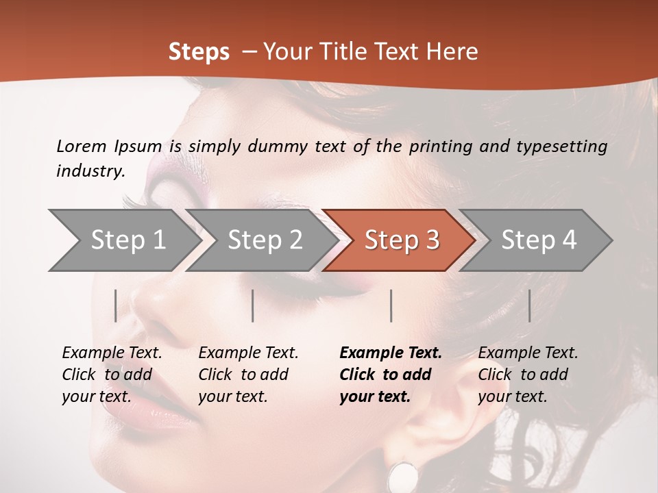 A Beautiful Woman With Makeup On Her Face Powerpoint Template PowerPoint Template