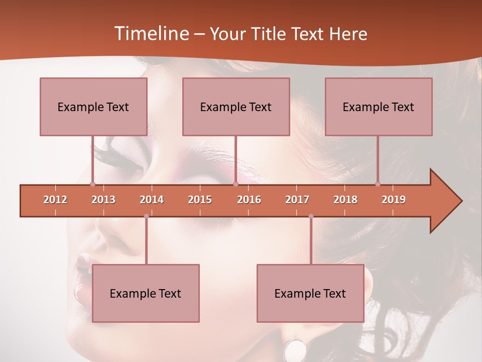 A Beautiful Woman With Makeup On Her Face Powerpoint Template PowerPoint Template