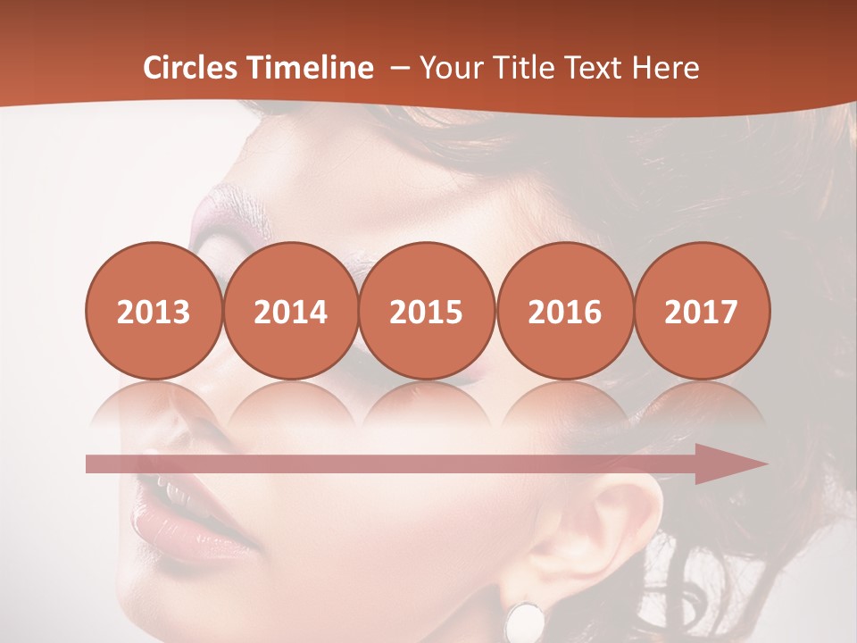 A Beautiful Woman With Makeup On Her Face Powerpoint Template PowerPoint Template