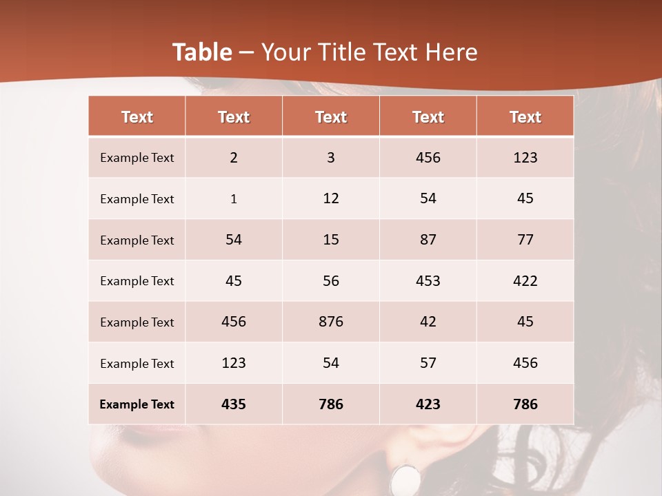 A Beautiful Woman With Makeup On Her Face Powerpoint Template PowerPoint Template