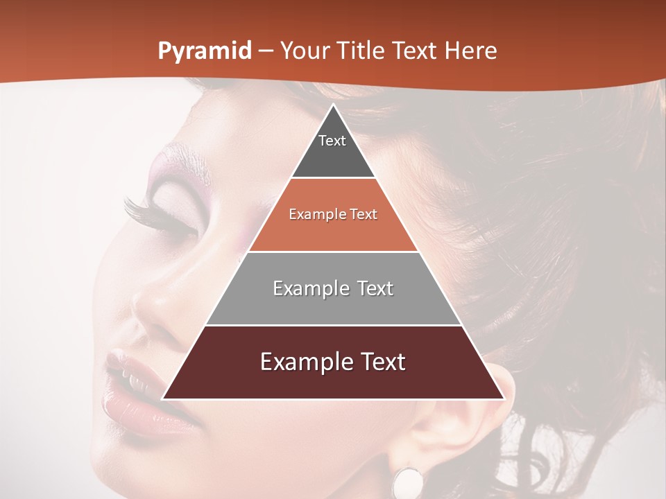 A Beautiful Woman With Makeup On Her Face Powerpoint Template PowerPoint Template