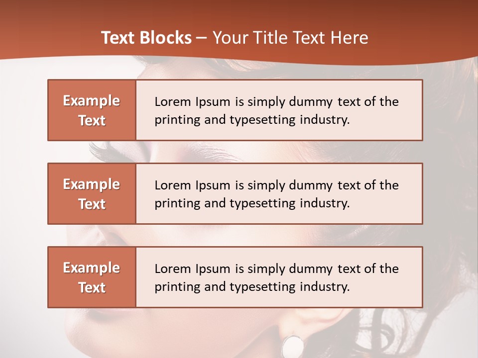 A Beautiful Woman With Makeup On Her Face Powerpoint Template PowerPoint Template