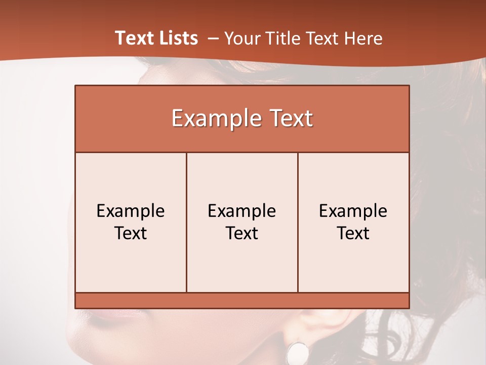 A Beautiful Woman With Makeup On Her Face Powerpoint Template PowerPoint Template