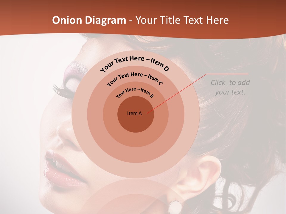 A Beautiful Woman With Makeup On Her Face Powerpoint Template PowerPoint Template