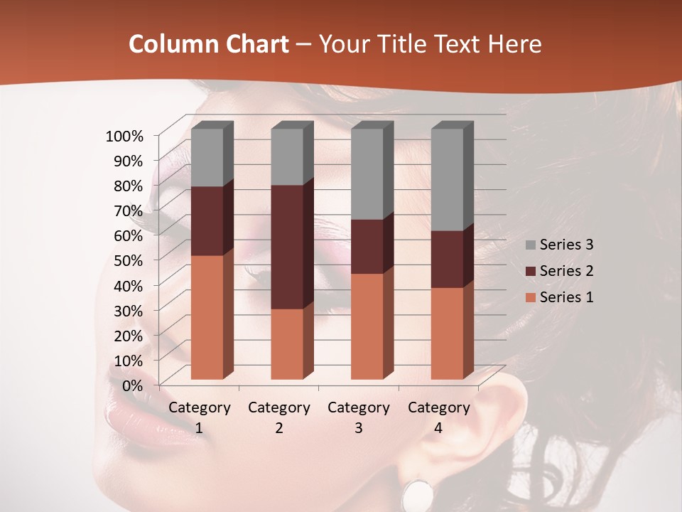 A Beautiful Woman With Makeup On Her Face Powerpoint Template PowerPoint Template