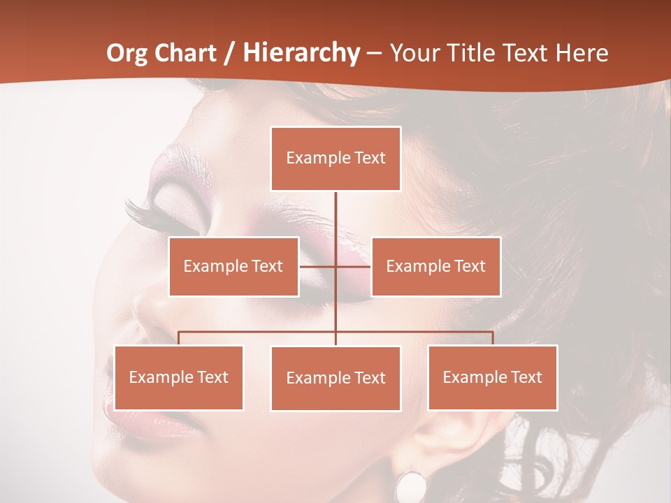 A Beautiful Woman With Makeup On Her Face Powerpoint Template PowerPoint Template