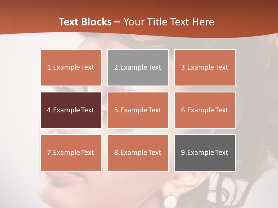 A Beautiful Woman With Makeup On Her Face Powerpoint Template PowerPoint Template