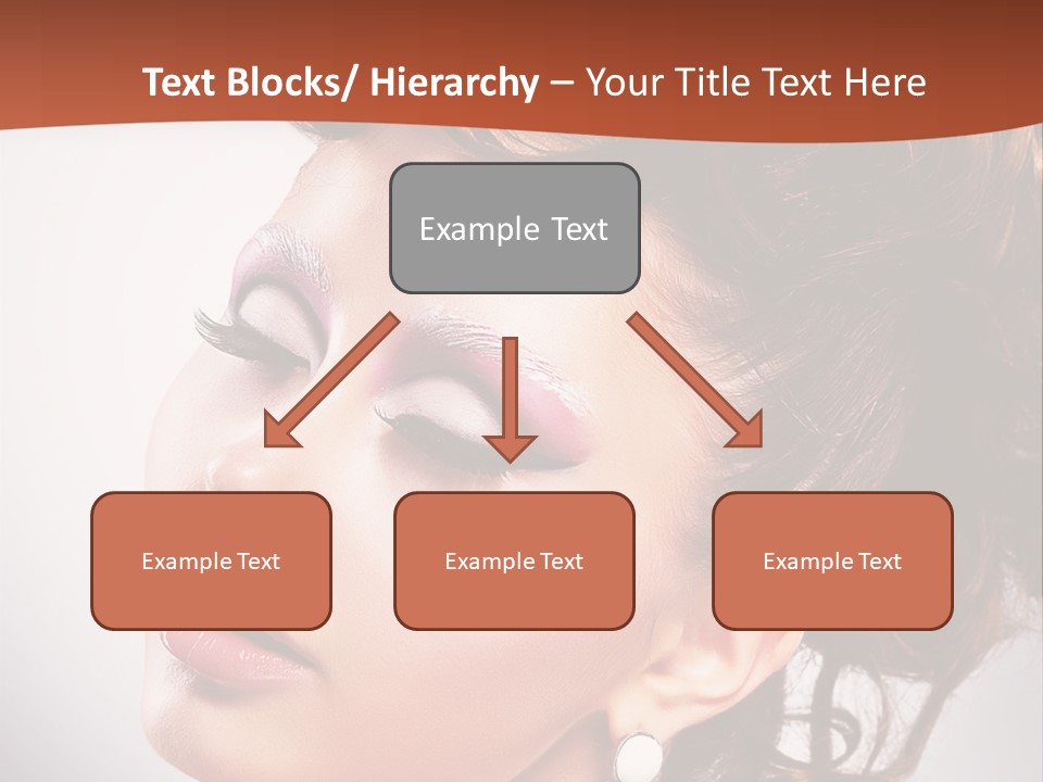 A Beautiful Woman With Makeup On Her Face Powerpoint Template PowerPoint Template