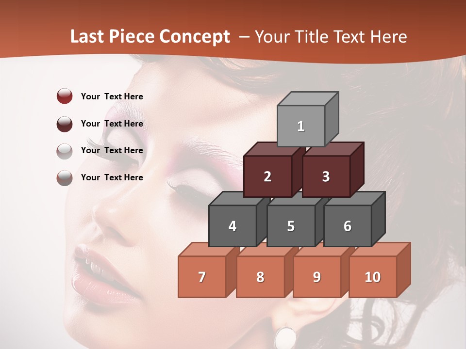 A Beautiful Woman With Makeup On Her Face Powerpoint Template PowerPoint Template