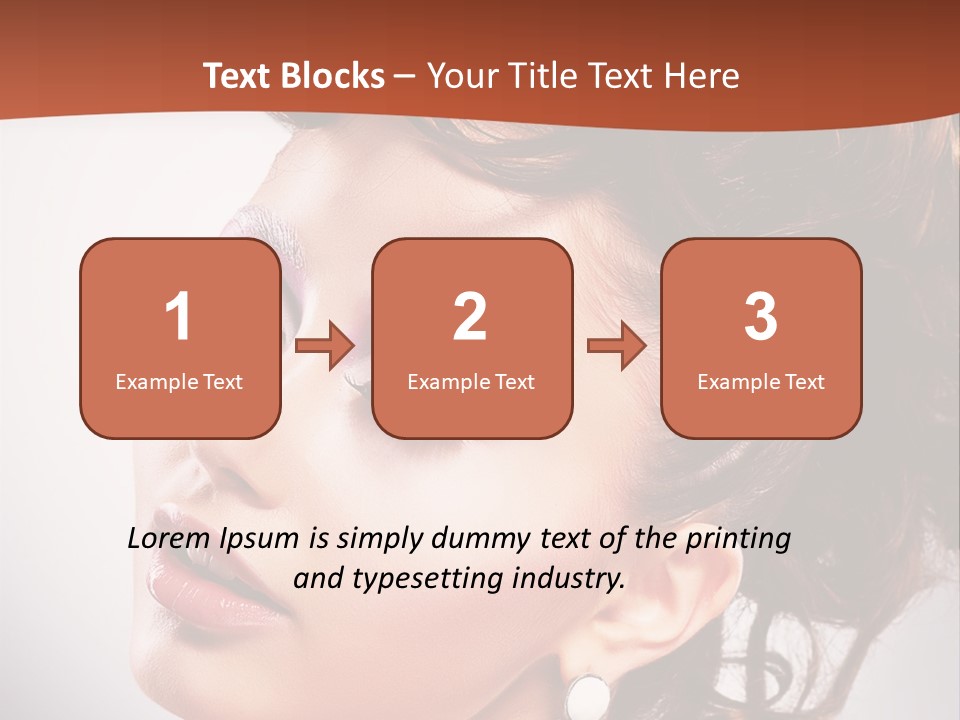 A Beautiful Woman With Makeup On Her Face Powerpoint Template PowerPoint Template