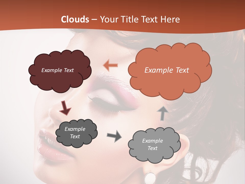 A Beautiful Woman With Makeup On Her Face Powerpoint Template PowerPoint Template