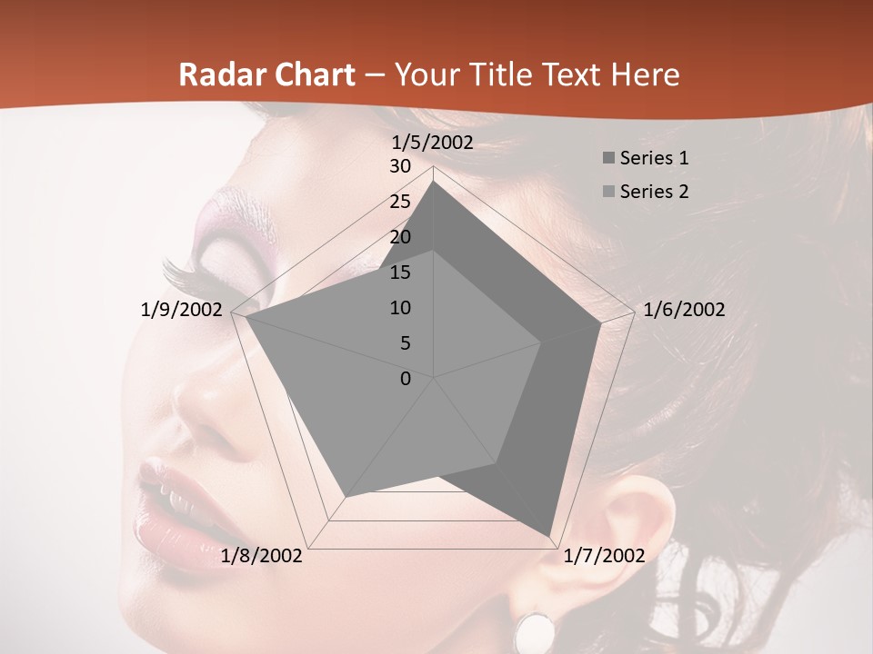 A Beautiful Woman With Makeup On Her Face Powerpoint Template PowerPoint Template