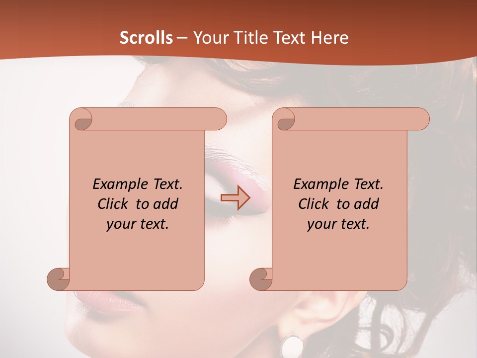 A Beautiful Woman With Makeup On Her Face Powerpoint Template PowerPoint Template