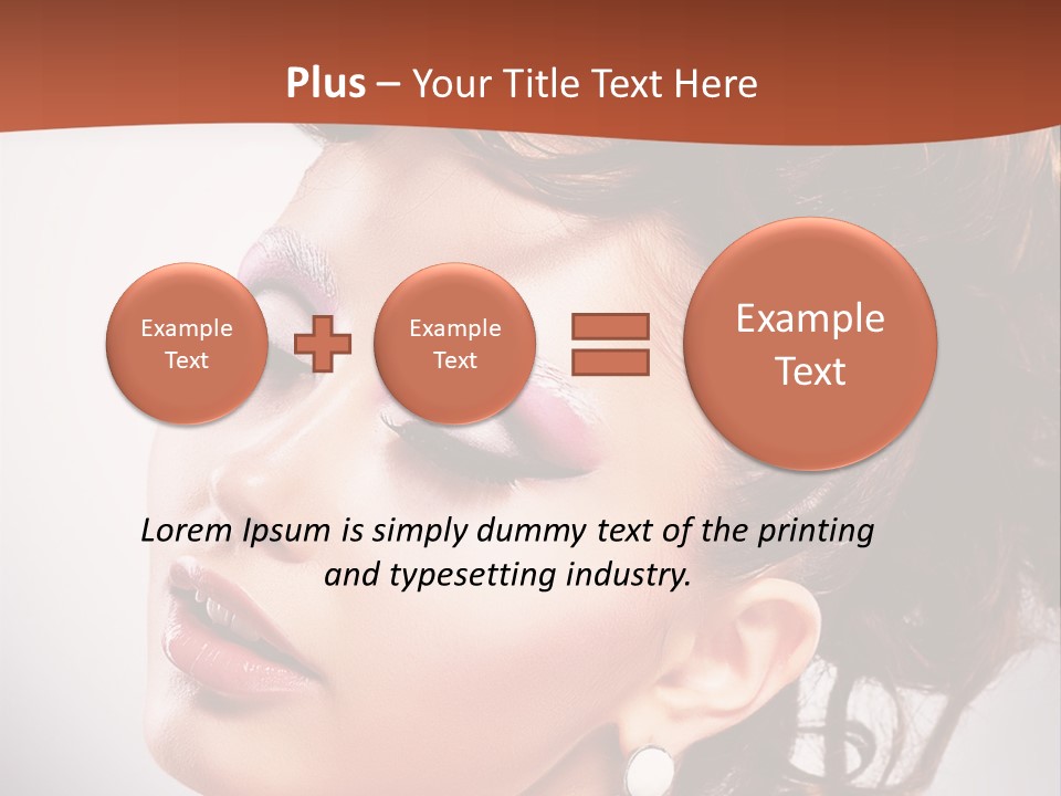 A Beautiful Woman With Makeup On Her Face Powerpoint Template PowerPoint Template