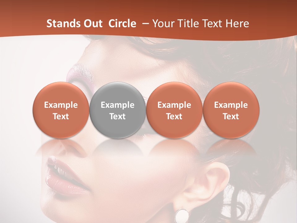 A Beautiful Woman With Makeup On Her Face Powerpoint Template PowerPoint Template