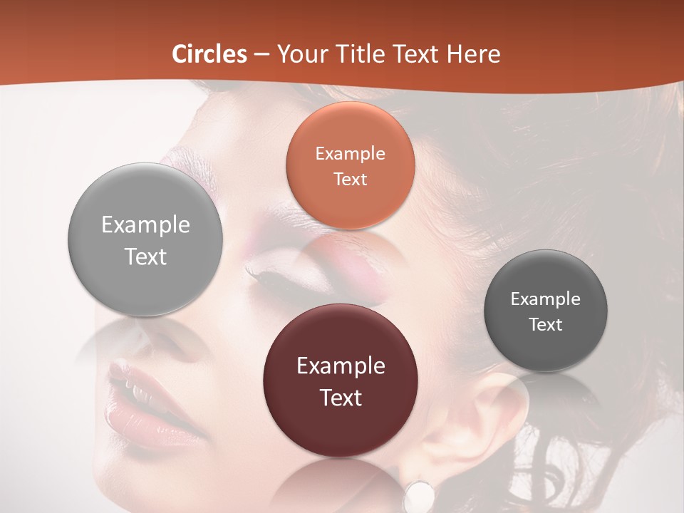 A Beautiful Woman With Makeup On Her Face Powerpoint Template PowerPoint Template