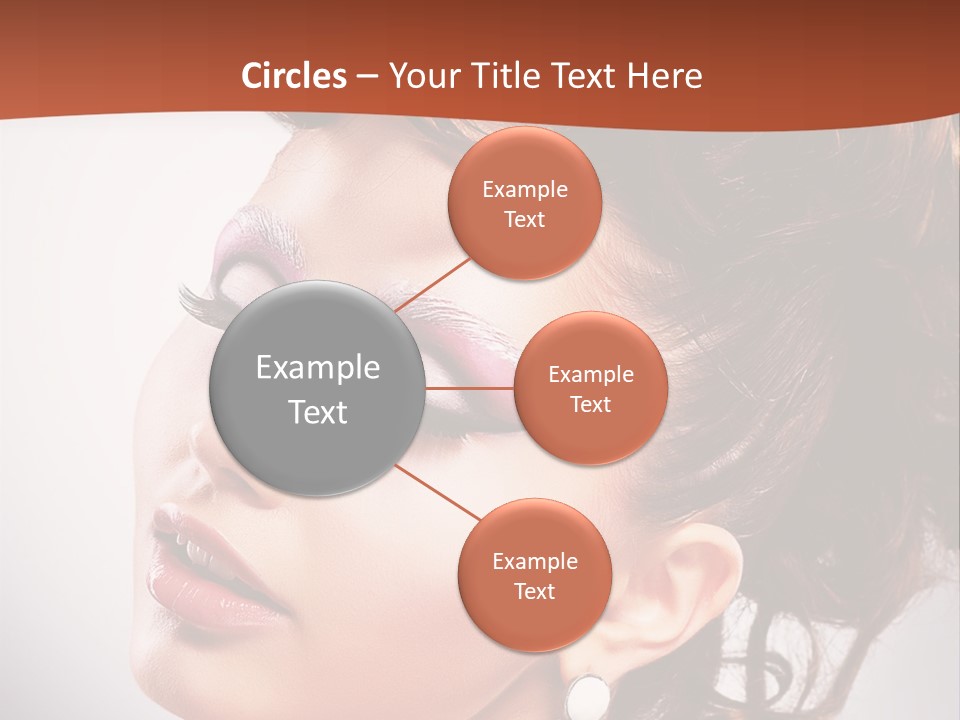 A Beautiful Woman With Makeup On Her Face Powerpoint Template PowerPoint Template